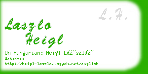 laszlo heigl business card